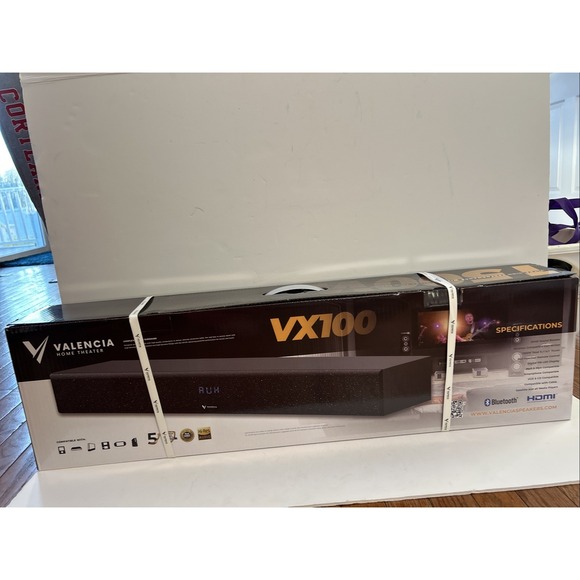 Sealed In Box Valencia VX100 Compact Powerhouse Home‎ Theatre Speaker Sound Bar - Picture 5 of 9